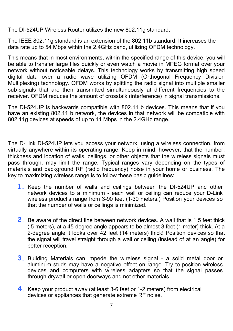 Standards-based technology, Installation considerations | D-Link DI-524UP User Manual | Page 11 / 92