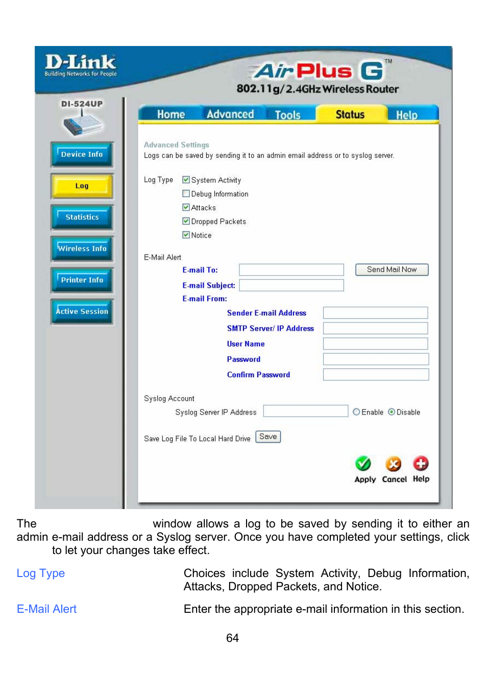 D-Link DI-524UP User Manual | Page 68 / 92