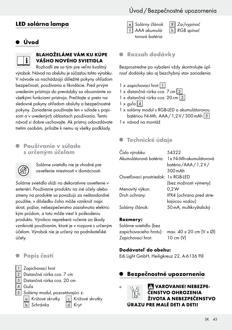 Livarno 54322 User Manual | Page 43 / 57