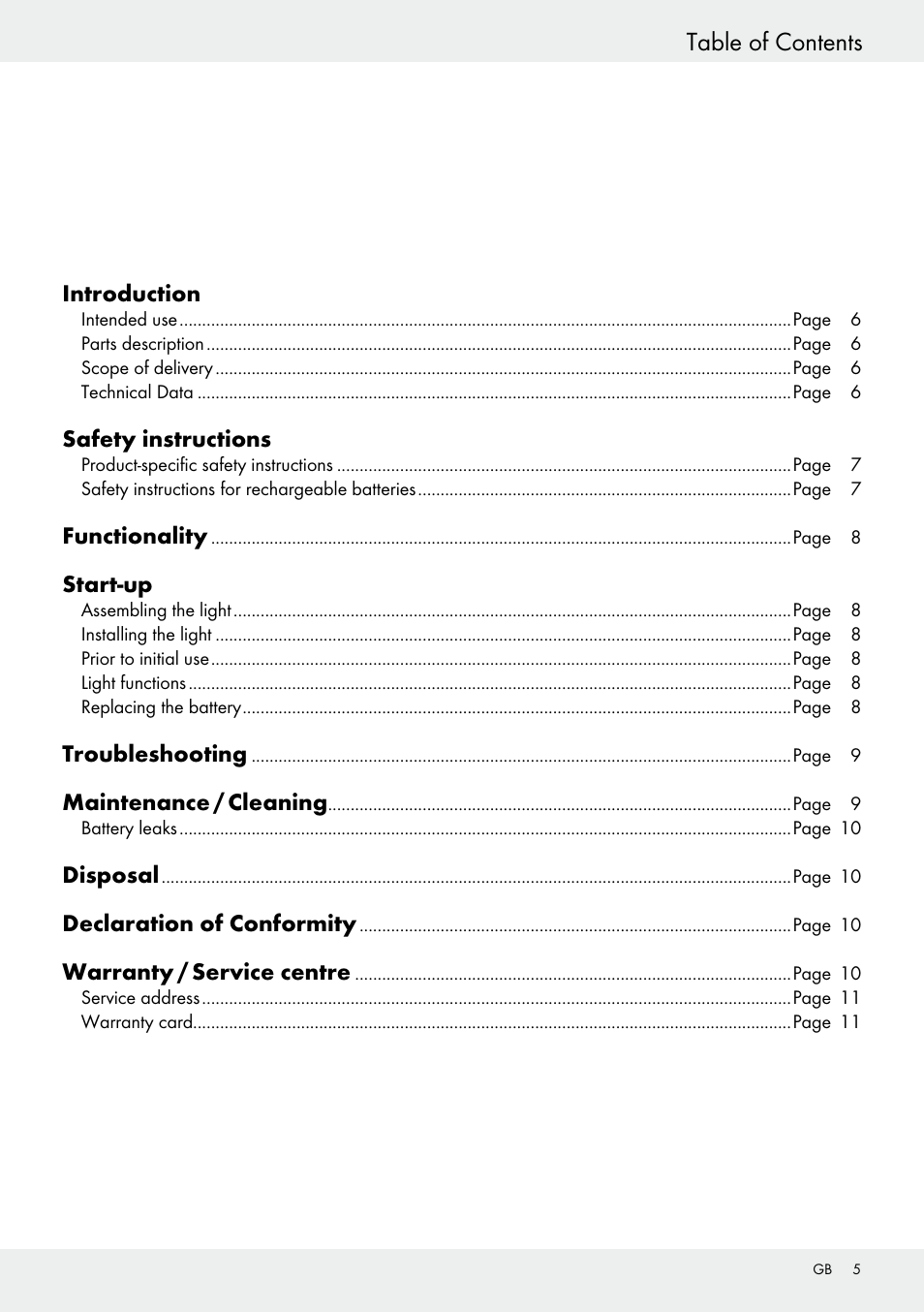Livarno 54322 User Manual | Page 5 / 57
