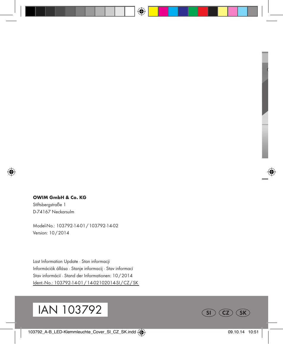 Livarno 103792-14-01-BS/103792-14-02-BS User Manual | Page 50 / 50