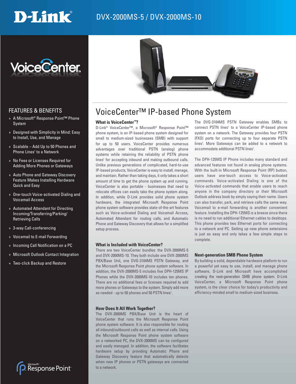 D-Link VoiceCenter DVX-2000MS-10 User Manual | 5 pages