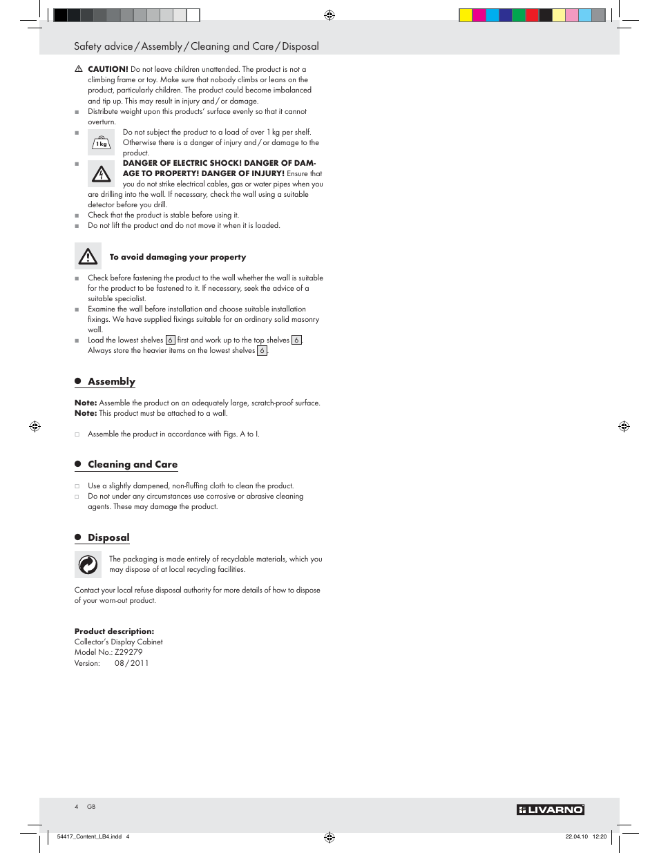 Livarno Z29279 User Manual | Page 2 / 24
