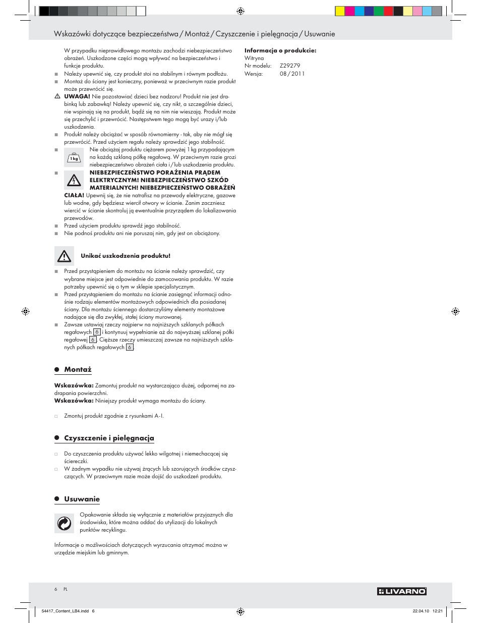 Livarno Z29279 User Manual | Page 4 / 24