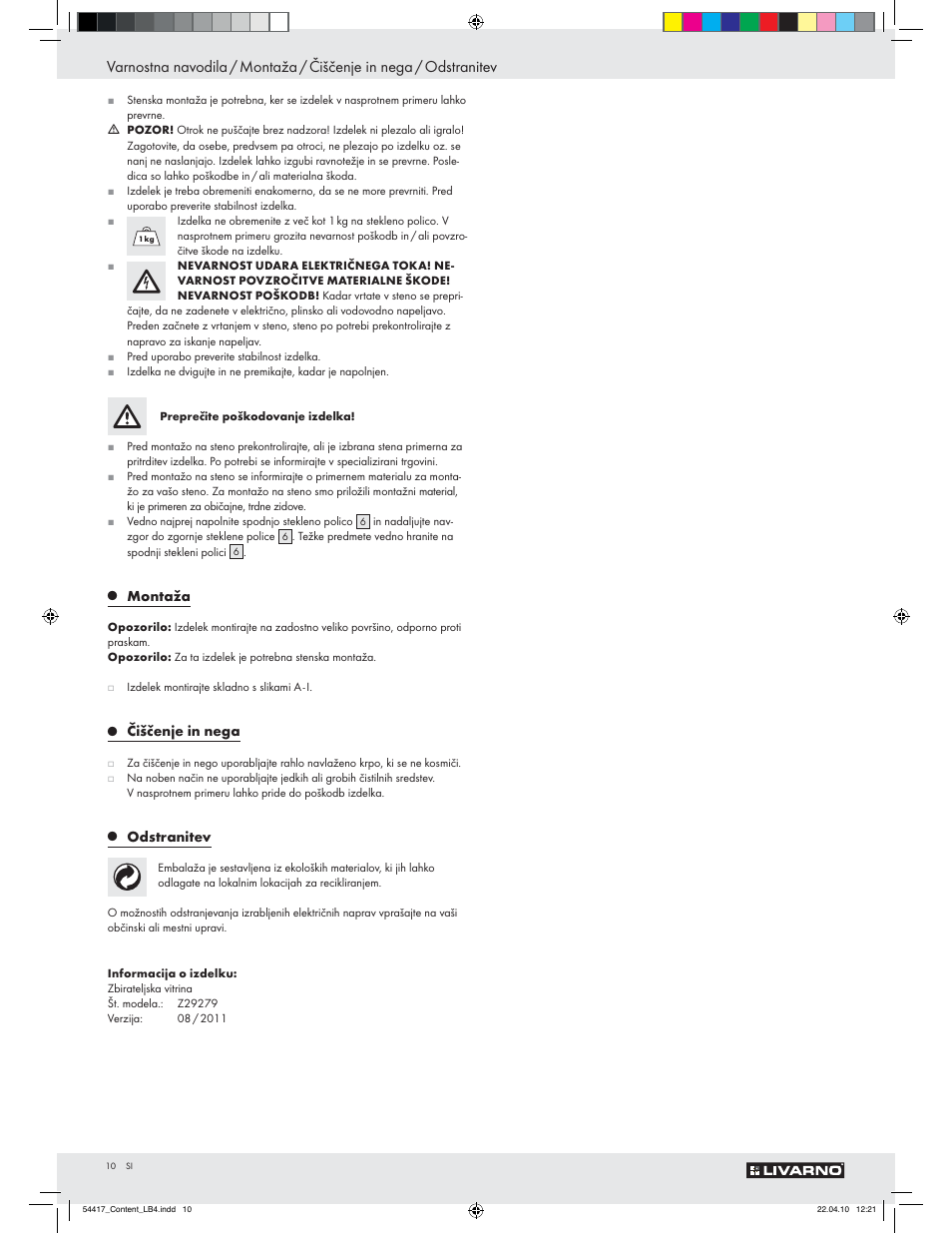 Livarno Z29279 User Manual | Page 8 / 24