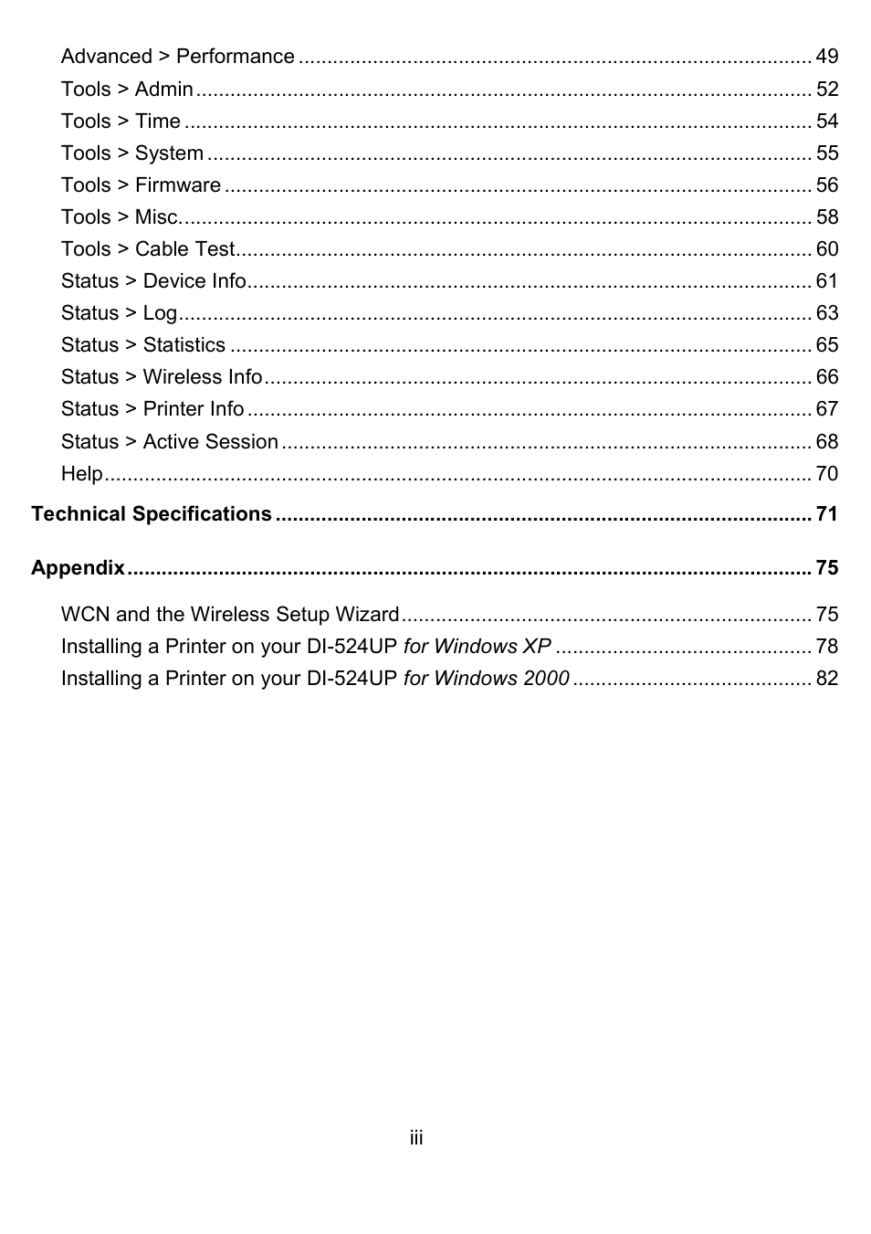 D-Link DI-524UP User Manual | Page 4 / 91