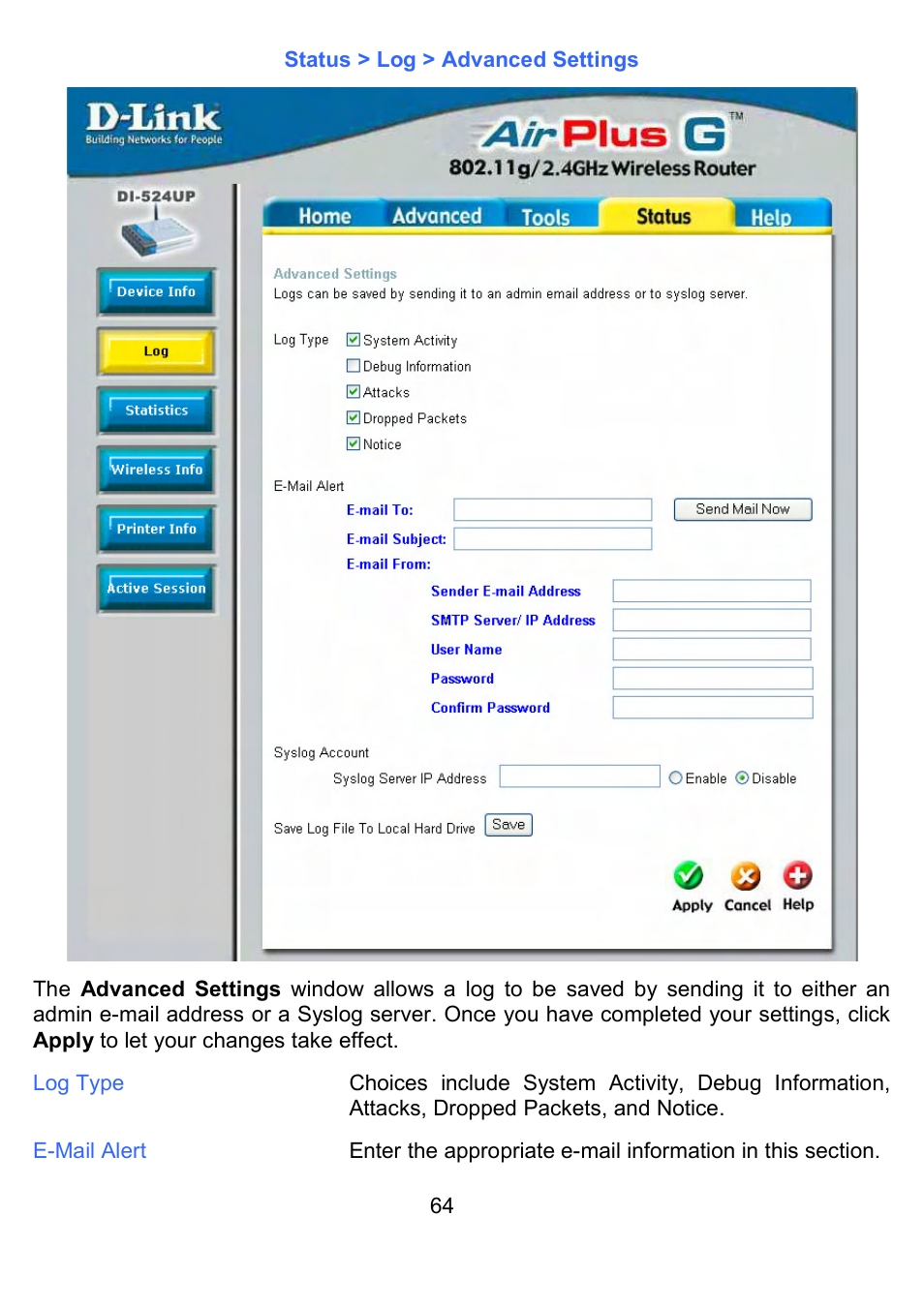 D-Link DI-524UP User Manual | Page 69 / 91