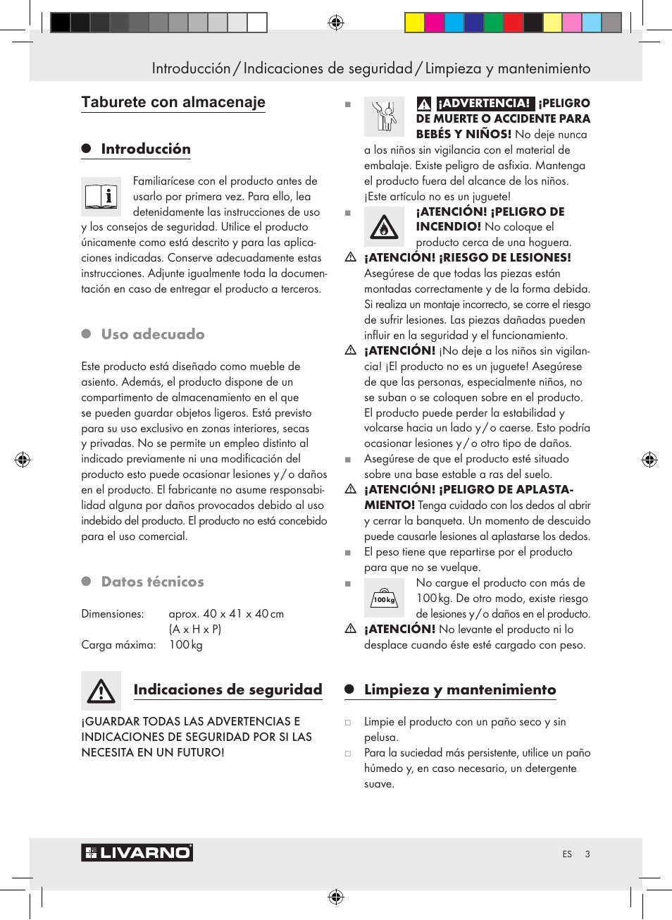 Livarno Z30428A/Z30428B/Z30428C User Manual | 10 pages