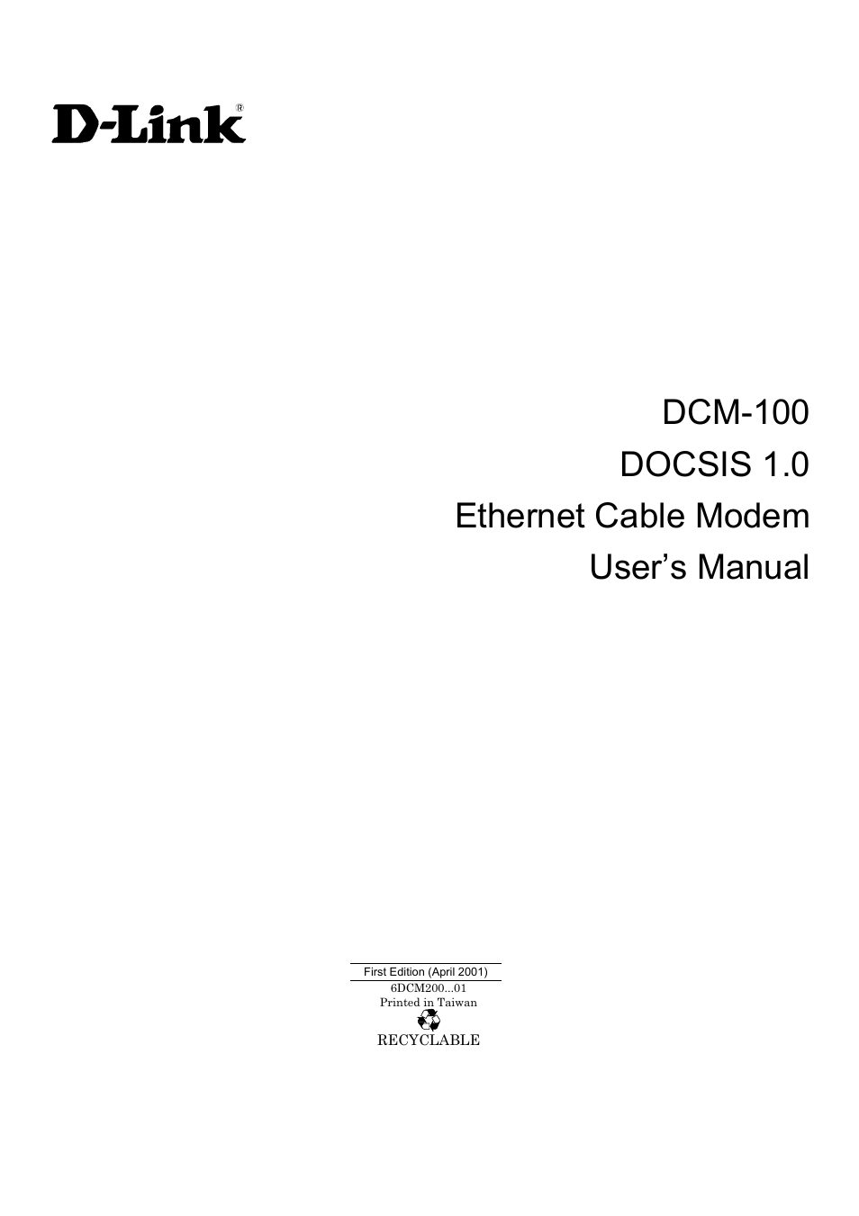 D-Link DCM-100 User Manual | 18 pages