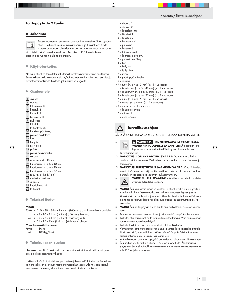 Johdanto / turvallisuusohjeet | Livarno Z17520 User Manual | Page 3 / 16