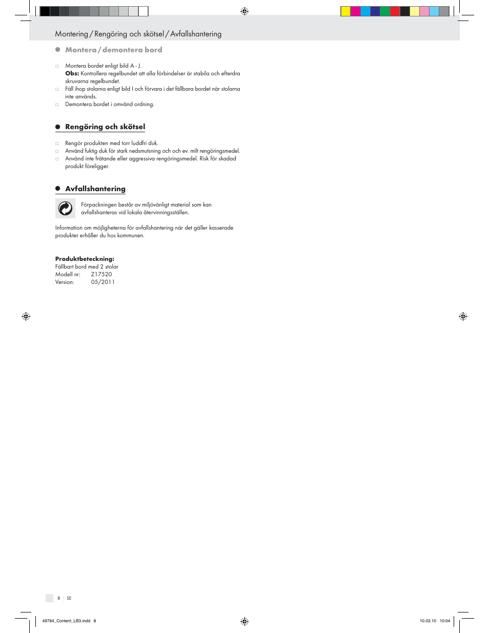 Livarno Z17520 User Manual | Page 6 / 16