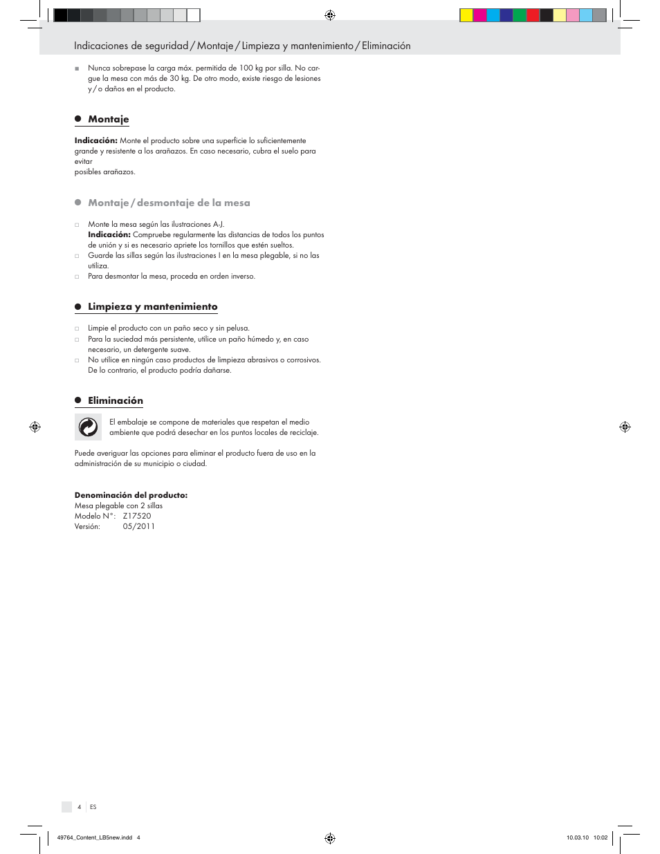 Livarno Z17520 User Manual | Page 2 / 16