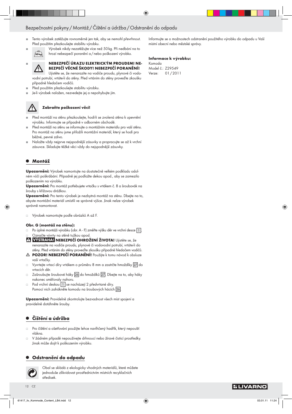 Livarno Z29549 User Manual | Page 10 / 20