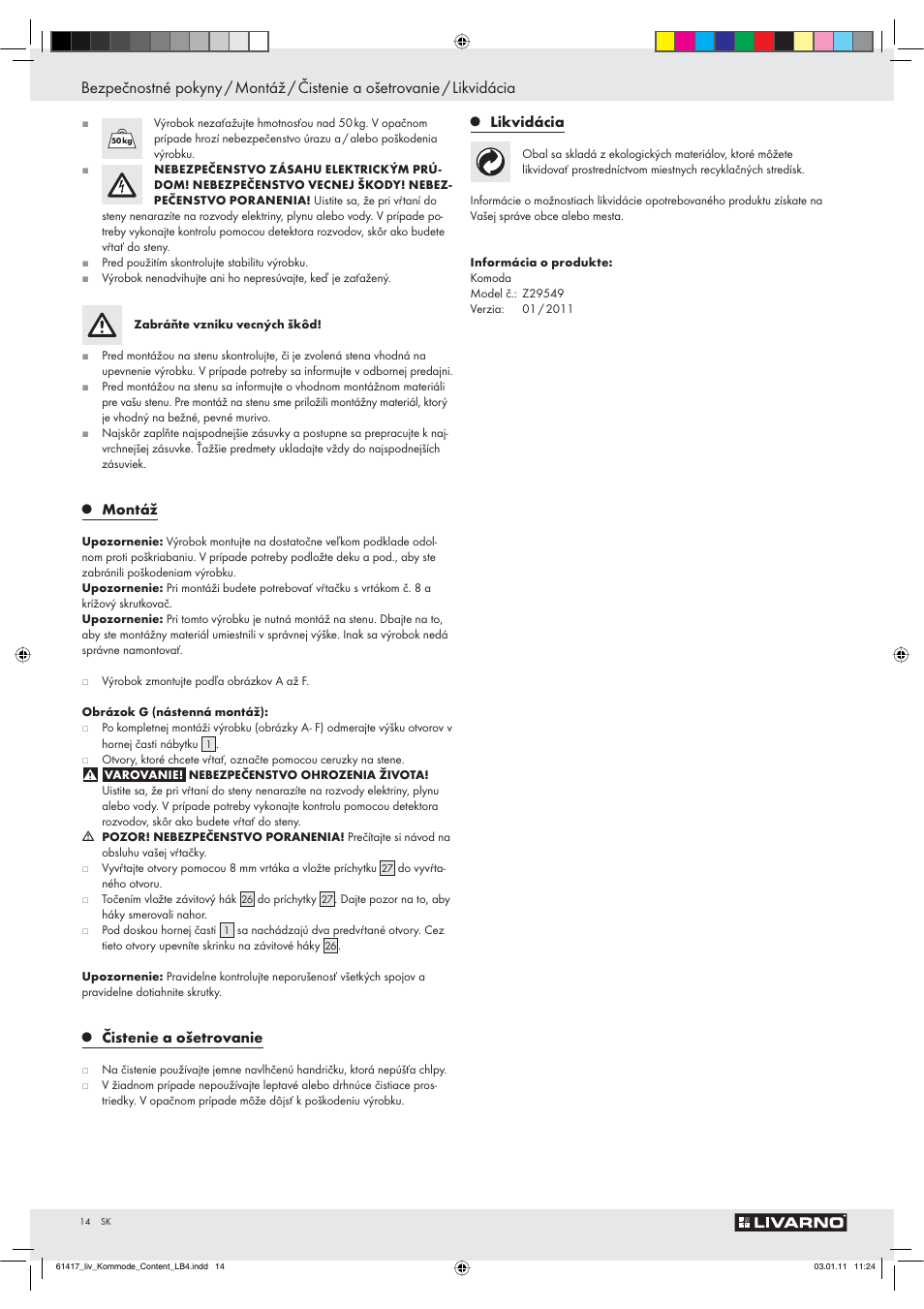 Livarno Z29549 User Manual | Page 12 / 20