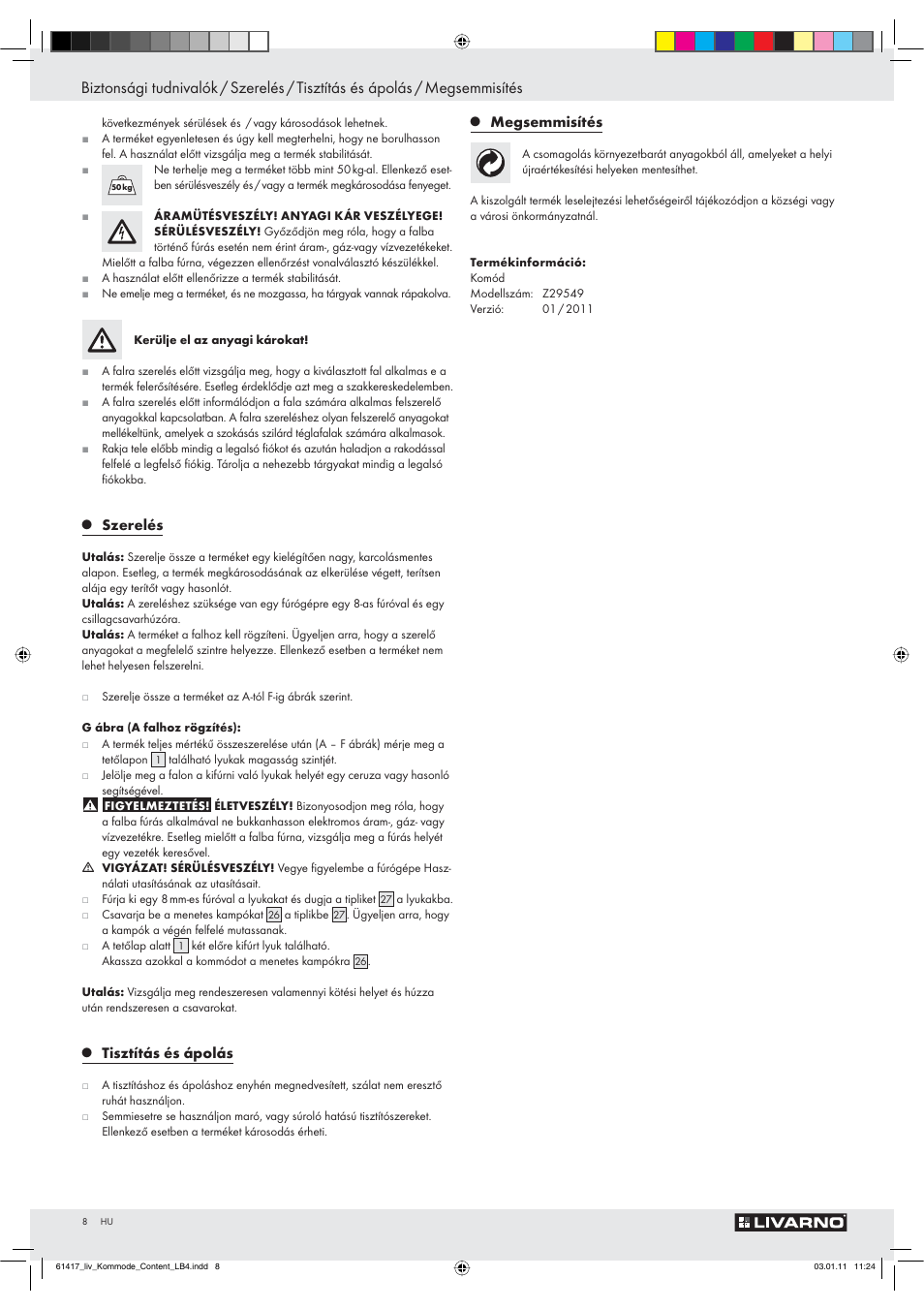 Livarno Z29549 User Manual | Page 6 / 20