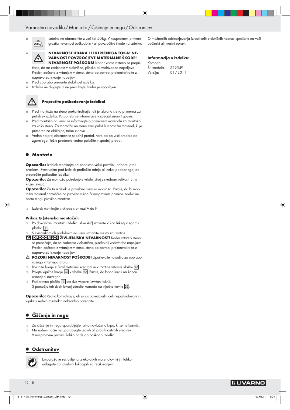 Livarno Z29549 User Manual | Page 8 / 20