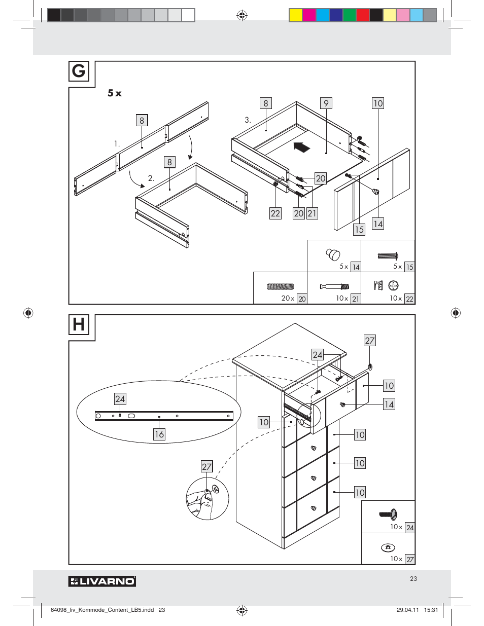 Livarno Z30844 User Manual | Page 21 / 22