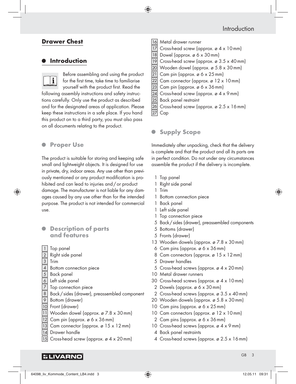 Livarno Z30844 User Manual | 28 pages