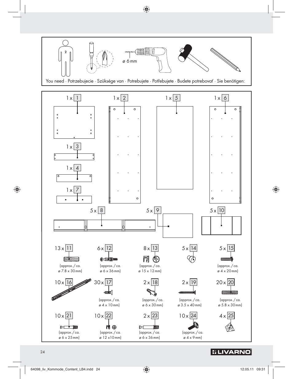 Livarno Z30844 User Manual | Page 22 / 28