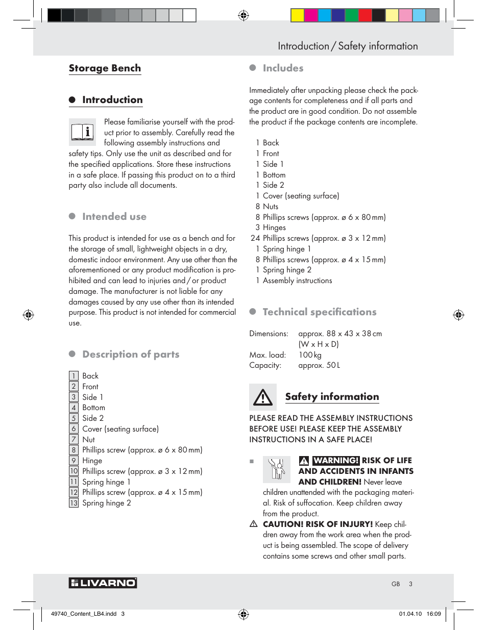 Livarno Z29970 User Manual | 18 pages