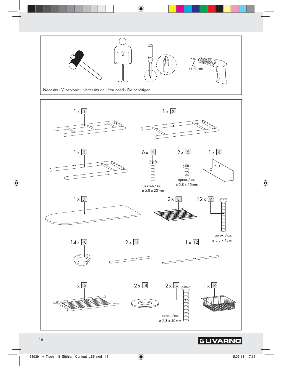 Livarno Z30842 User Manual | Page 16 / 18