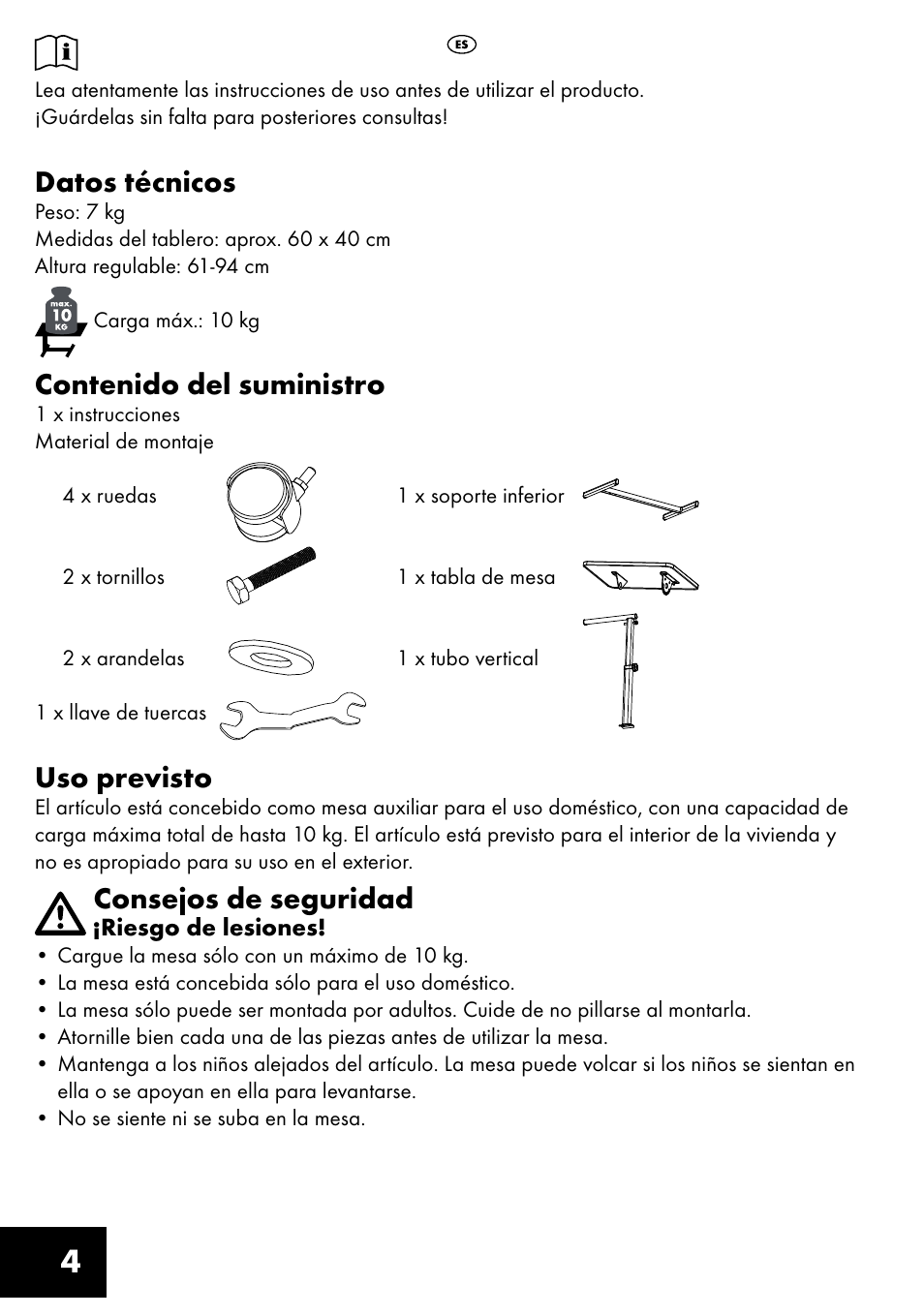 Livarno KT-1410 User Manual | Page 4 / 20