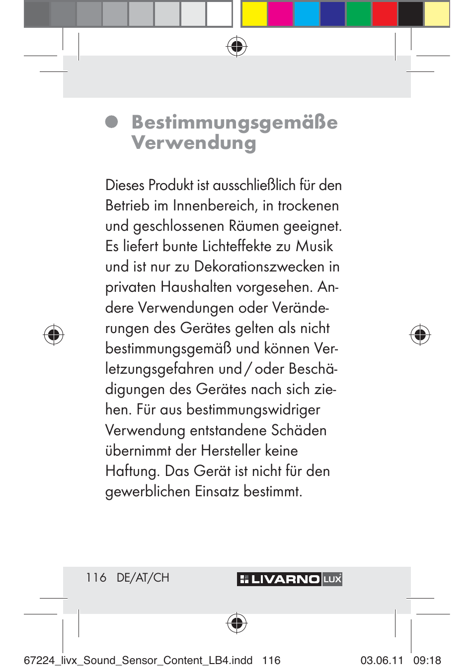 Bestimmungsgemäße verwendung | Livarno Z30425 A User Manual | Page 114 / 129