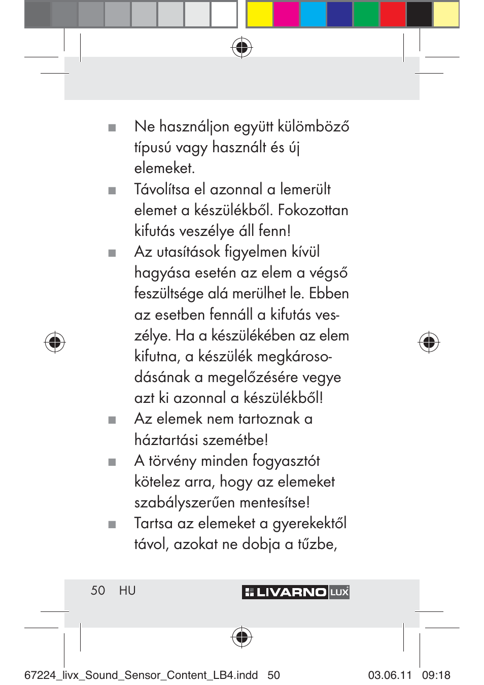 Livarno Z30425 A User Manual | Page 48 / 129