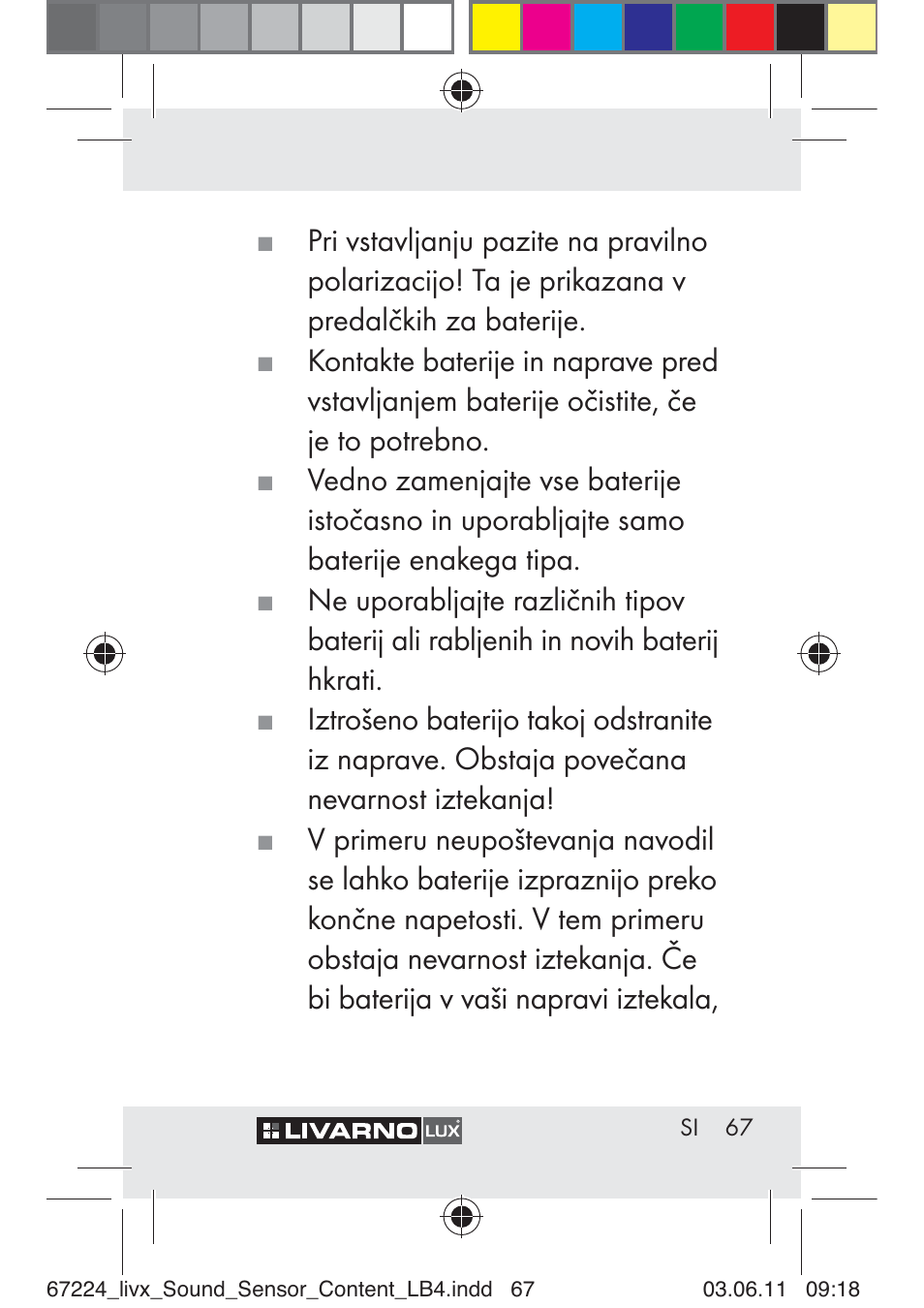 Livarno Z30425 A User Manual | Page 65 / 129