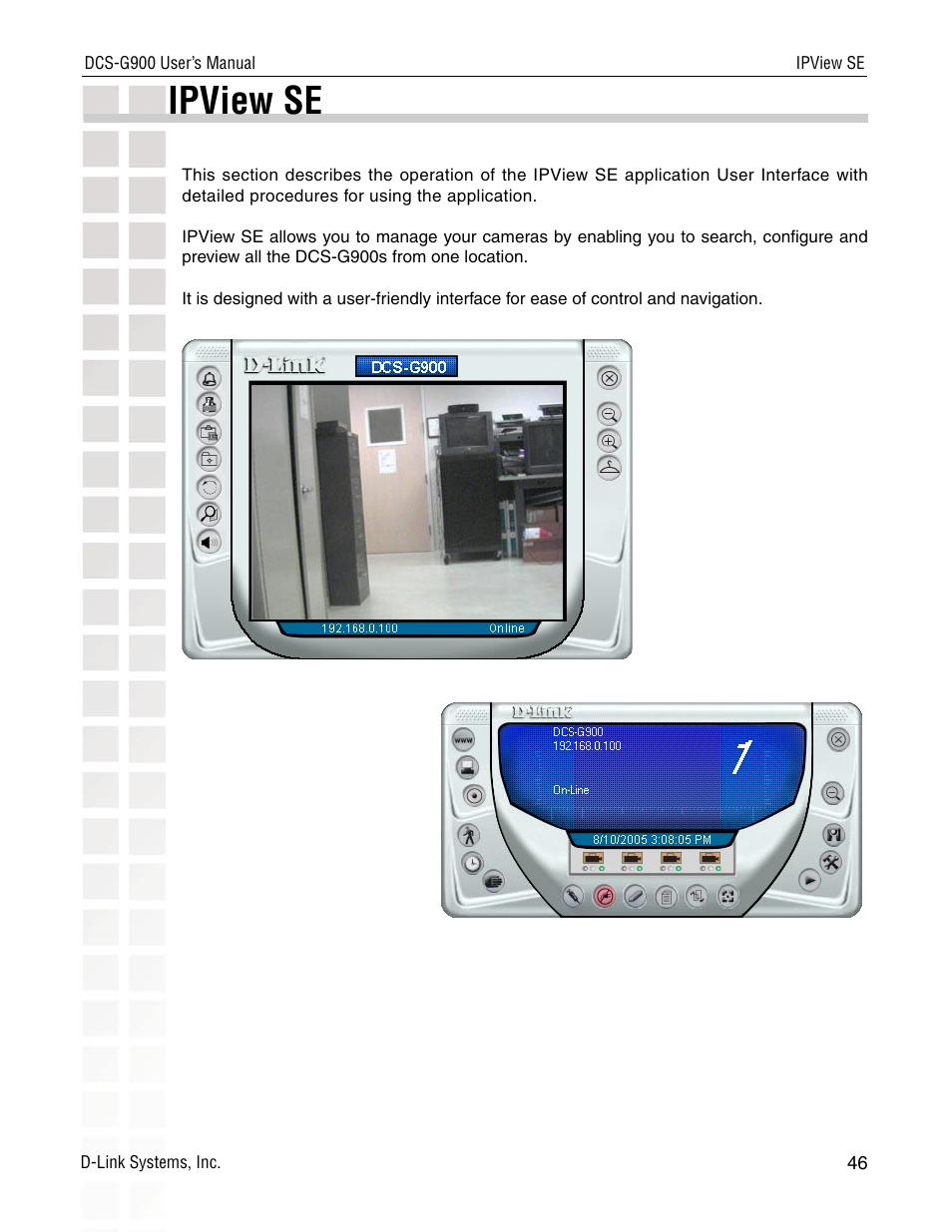 Ipview se | D-Link DCS-G900 User Manual | Page 46 / 78