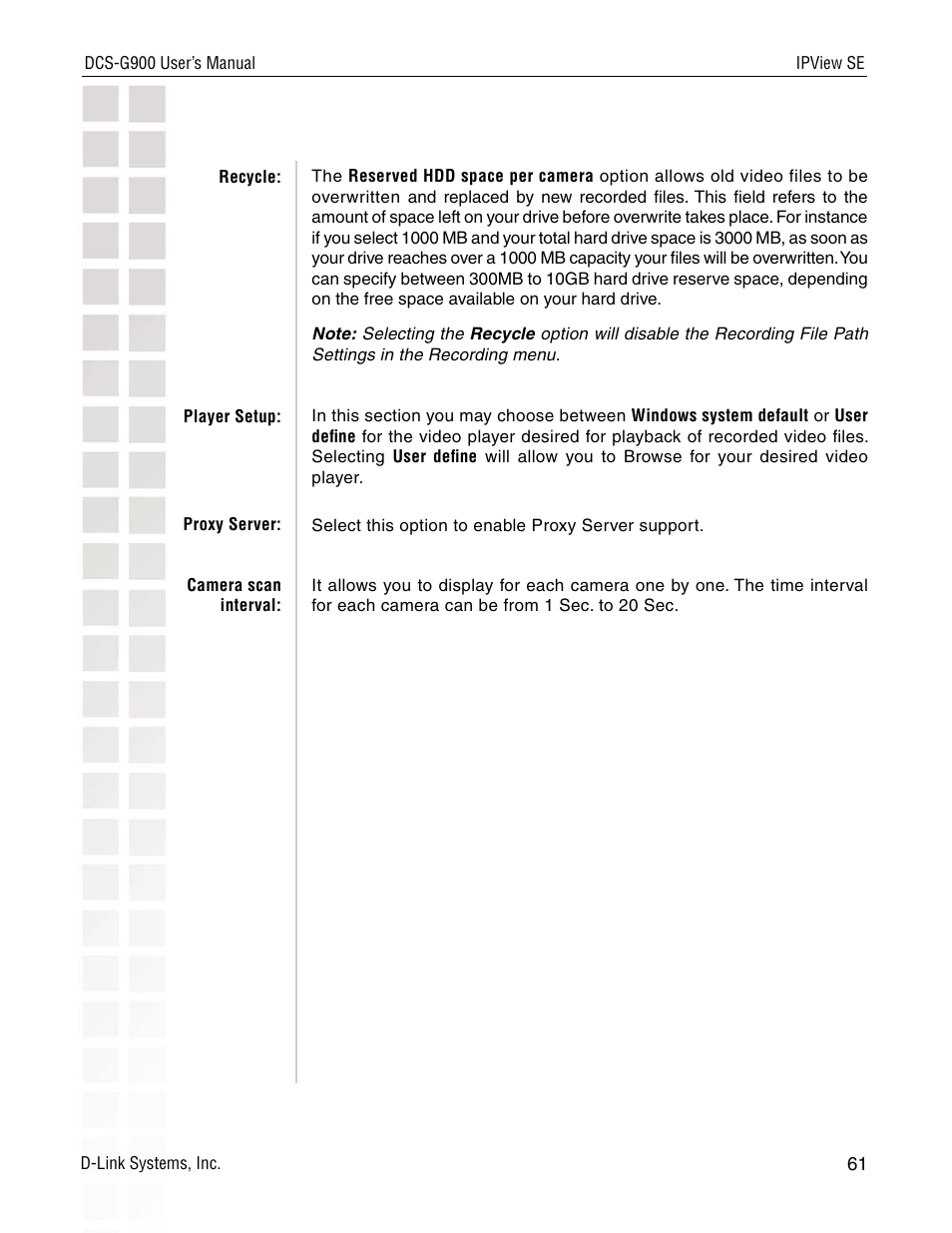 D-Link DCS-G900 User Manual | Page 61 / 78