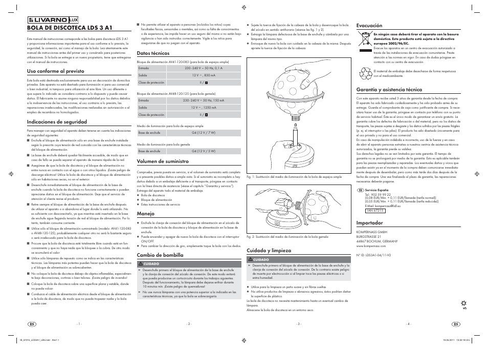 Livarno LDS 3 A1 User Manual | 5 pages