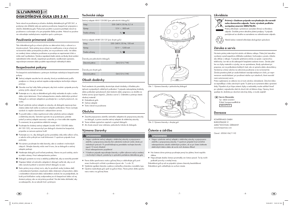 Livarno LDS 3 A1 User Manual | Page 6 / 7