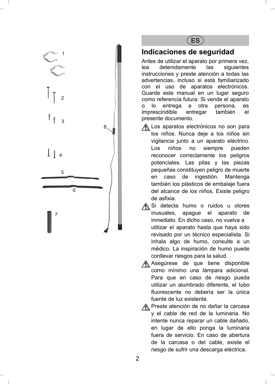 Indicaciones de seguridad | Livarno LLR 58 A1 User Manual | Page 2 / 20