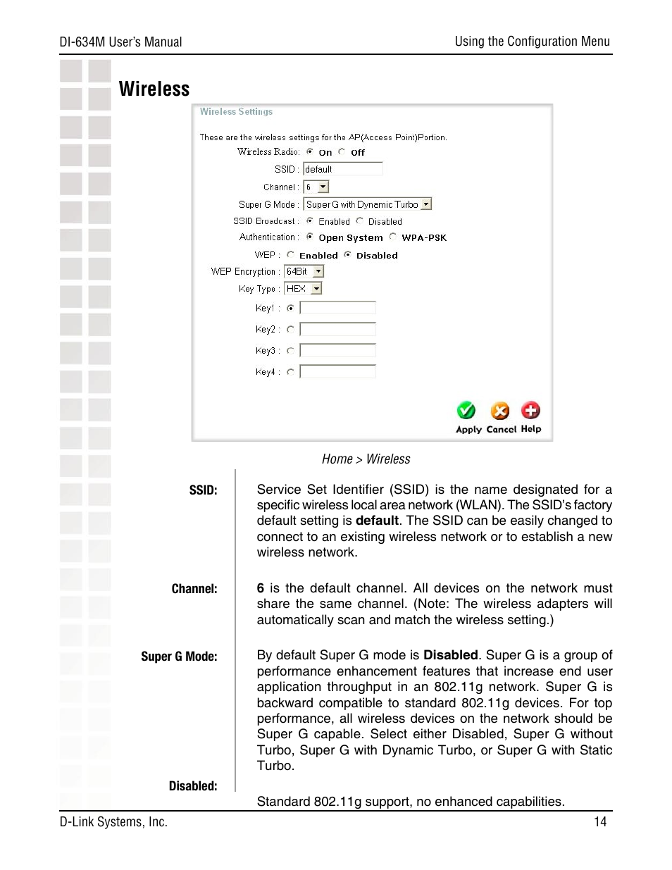 Wireless | D-Link DI-634M User Manual | Page 14 / 94