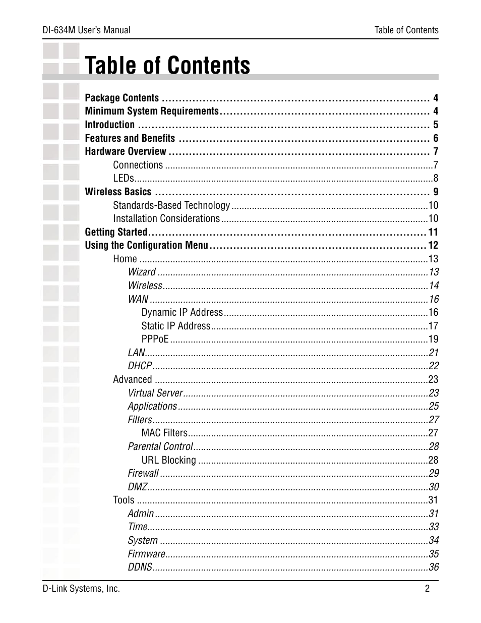 D-Link DI-634M User Manual | Page 2 / 94