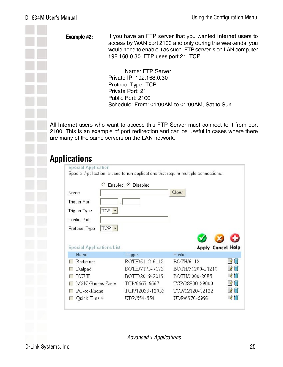 Applications | D-Link DI-634M User Manual | Page 25 / 94