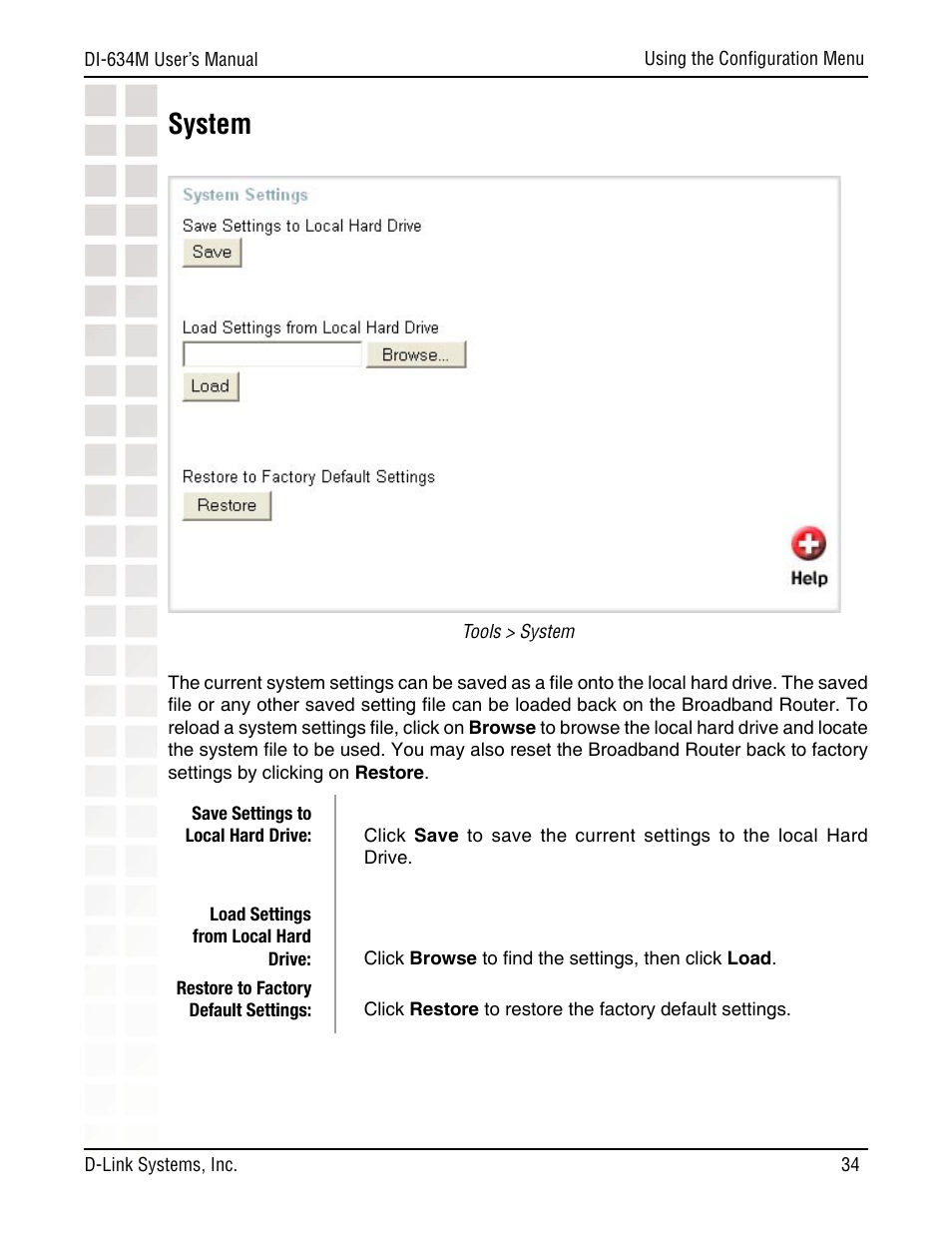 System | D-Link DI-634M User Manual | Page 34 / 94