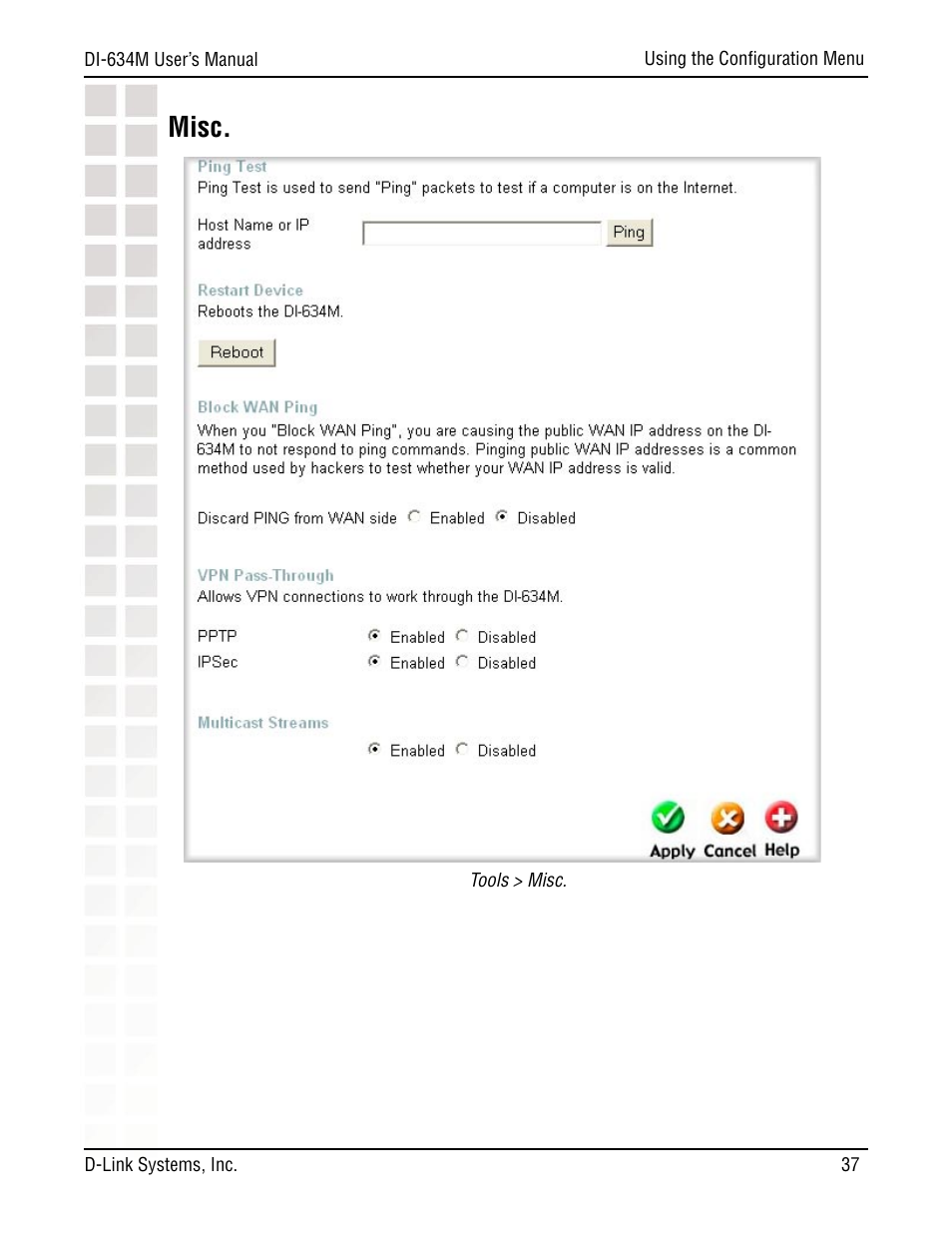 Misc | D-Link DI-634M User Manual | Page 37 / 94