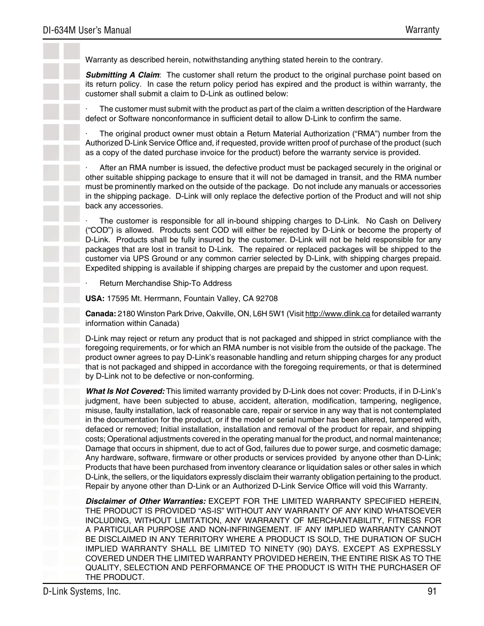 D-Link DI-634M User Manual | Page 91 / 94
