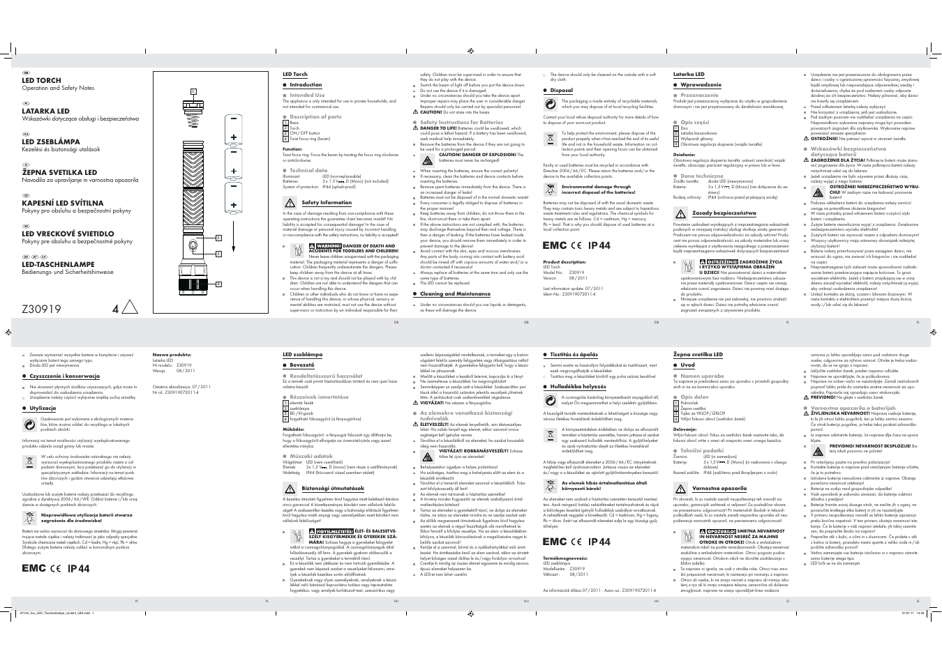 Livarno Z30919 User Manual | 2 pages
