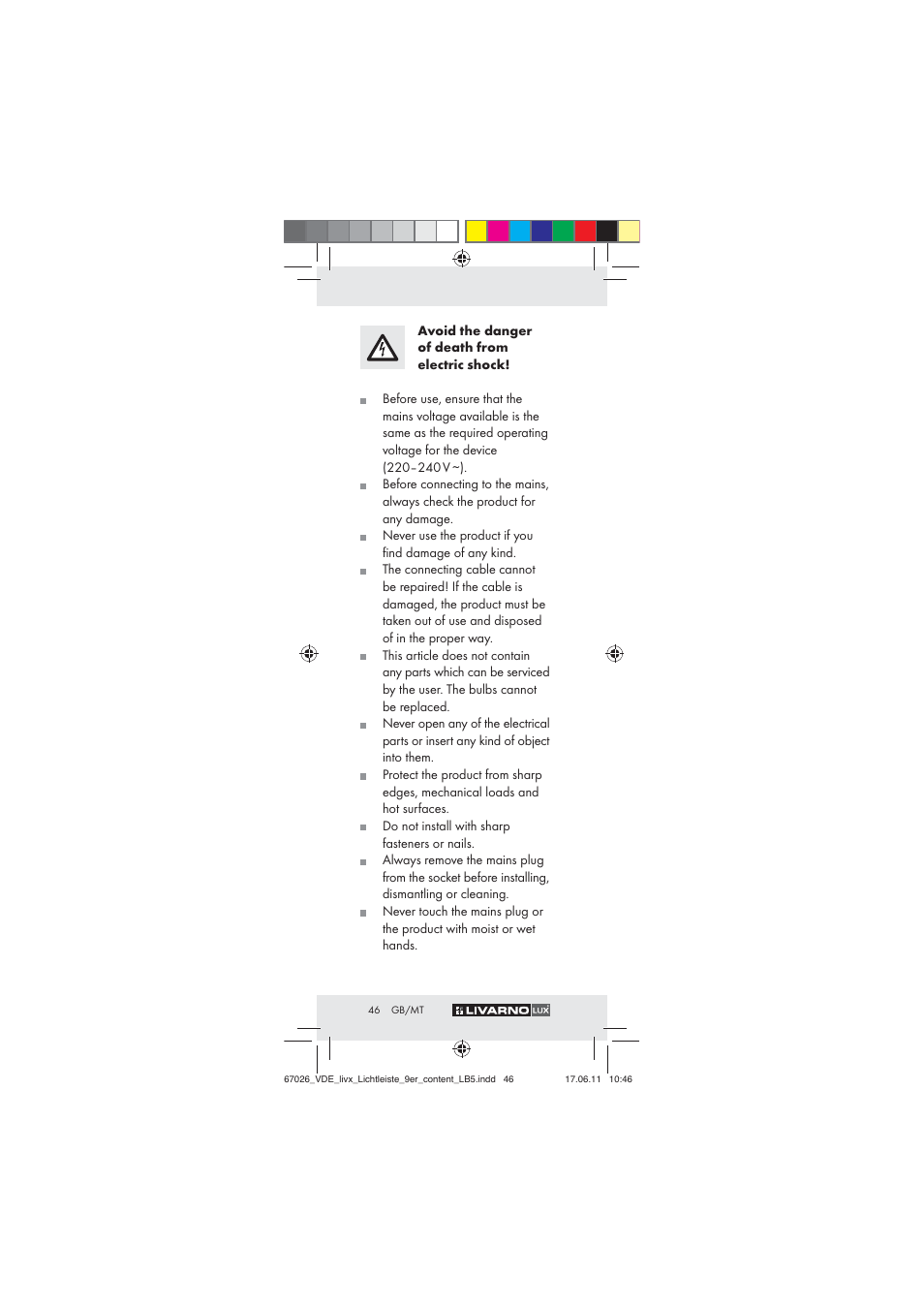 Livarno Z30378 User Manual | Page 44 / 61