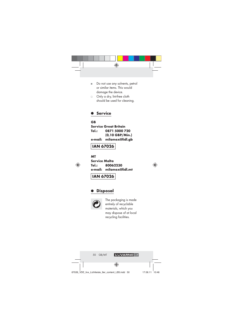 Livarno Z30378 User Manual | Page 48 / 61
