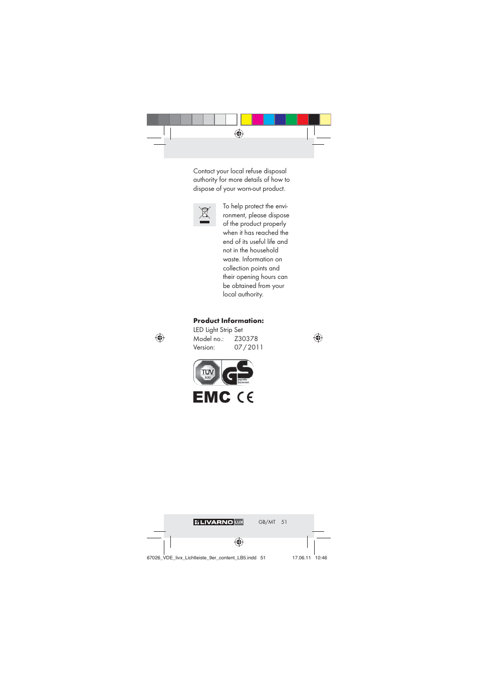 Livarno Z30378 User Manual | Page 49 / 61