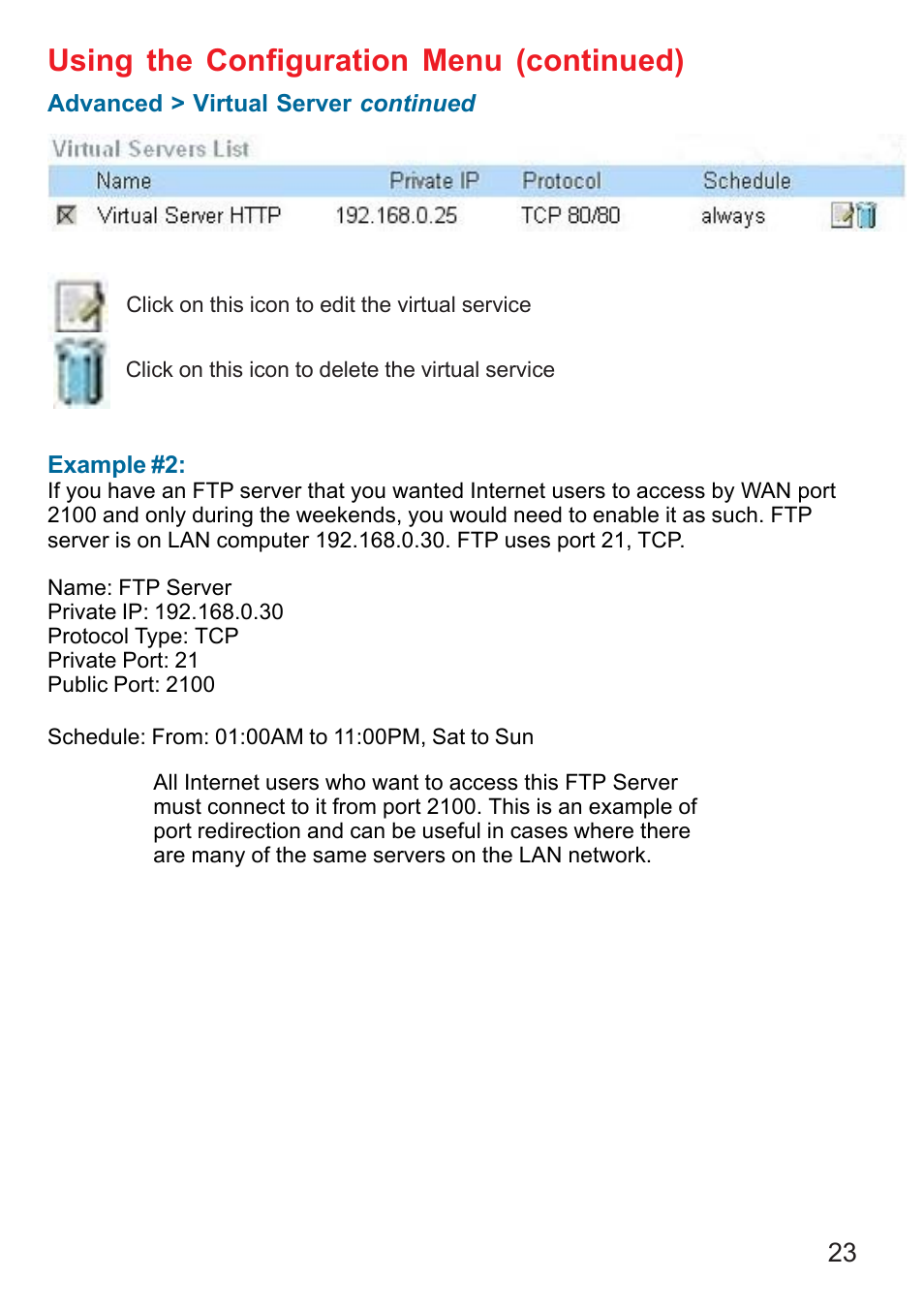 Using the configuration menu (continued) | D-Link AG DI-784 User Manual | Page 23 / 99