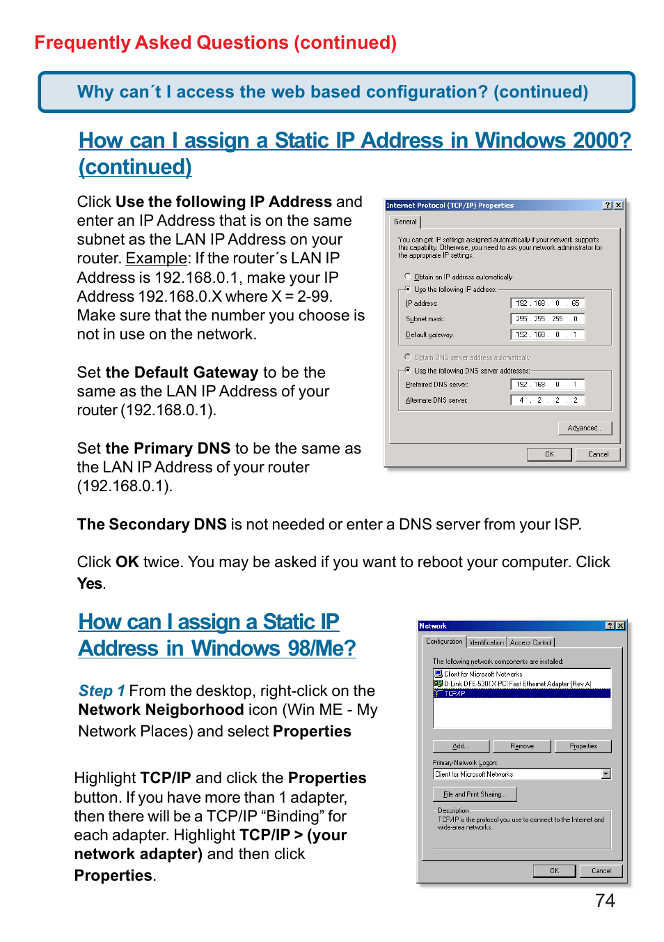 D-Link AG DI-784 User Manual | Page 74 / 99