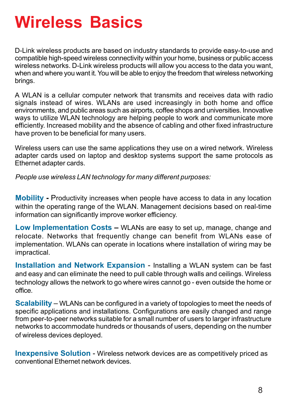 Wireless basics | D-Link AG DI-784 User Manual | Page 8 / 99