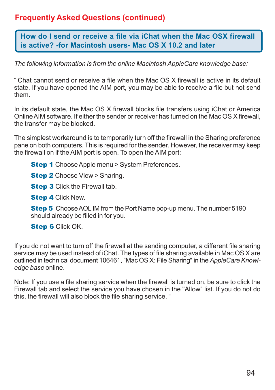 94 frequently asked questions (continued) | D-Link AG DI-784 User Manual | Page 94 / 99