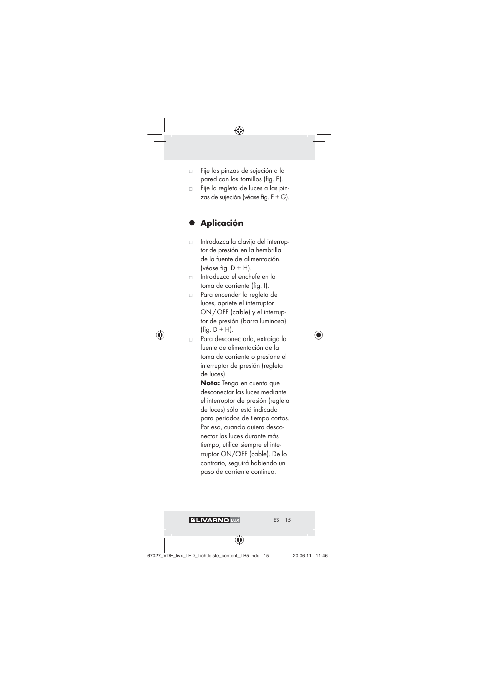 Aplicación | Livarno Z30310 User Manual | Page 13 / 61