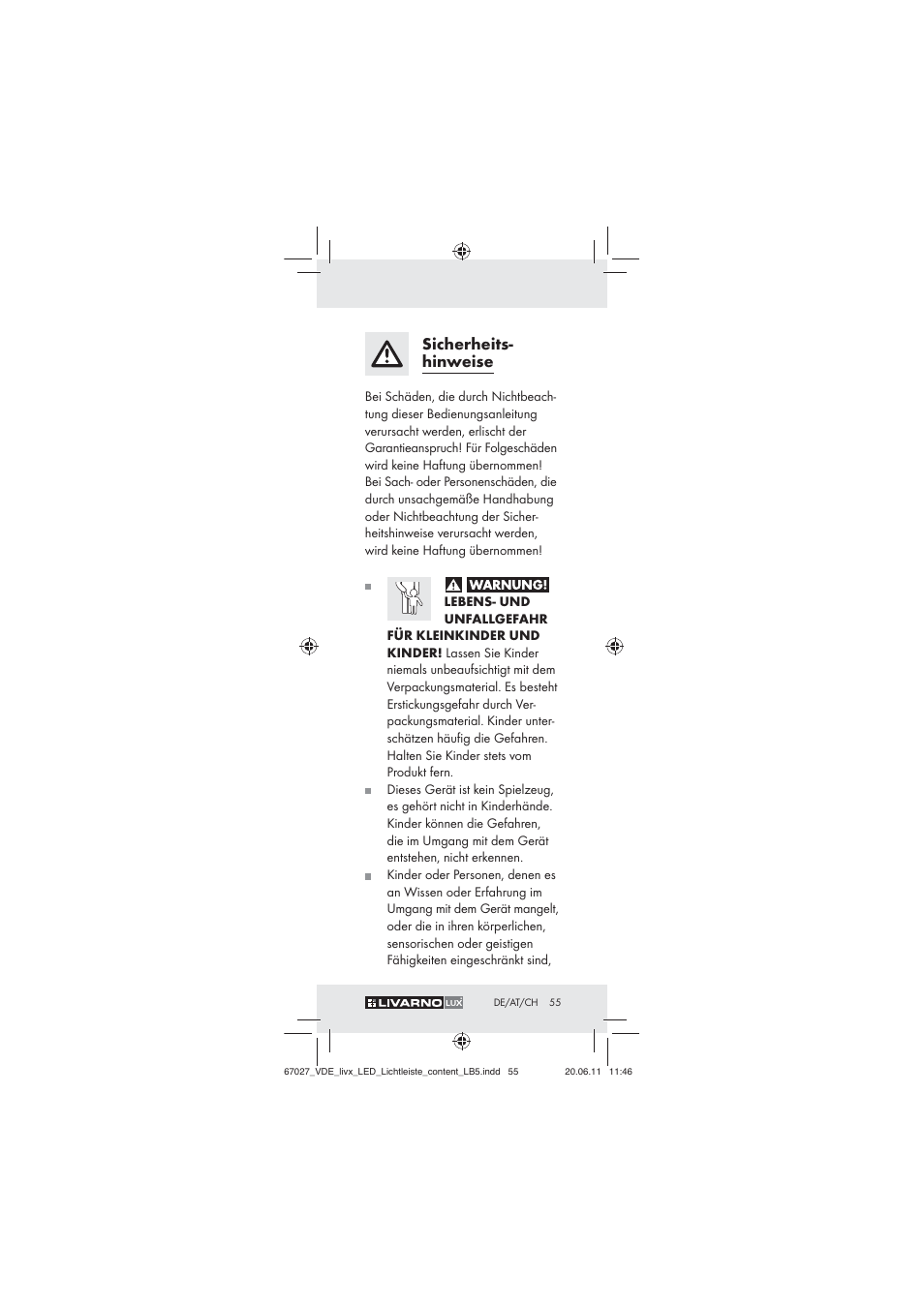 Sicherheits- hinweise | Livarno Z30310 User Manual | Page 53 / 61